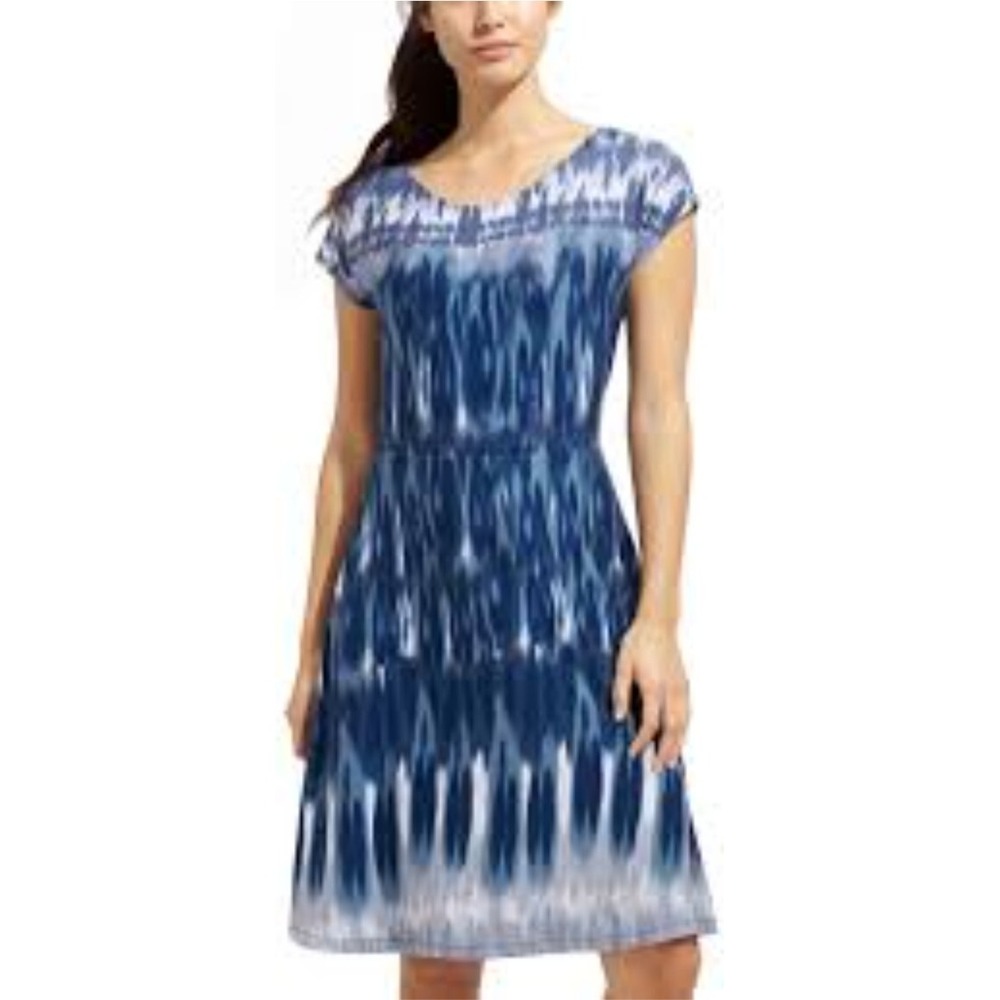 Athleta‎ Dress Blue Tie Dye Knee Length Casual Tunic Lightweight Small
